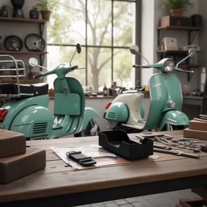 Plateau porte-outils sous le siège avec clip pour Lambretta Lui Vega Cometa - Accessoires moto - Product Image 3