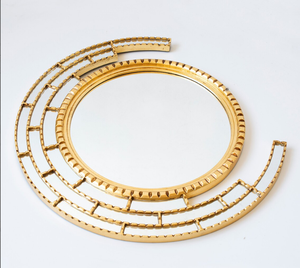 Peruvian Large <b>Gold</b> Crescent Moon <b>Mirror</b> for <b>Wall</b> Art Decor - Product Image 2