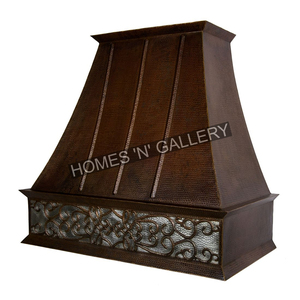 Campana Extractora Personalizada de Diseño Clásico en Cobre Antiguo, Campana Extractora de Pared para Cocina con Acabado Vintage Personalizado - Product Image 4