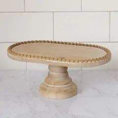 Plateau de service ovale en acacia, assiette de service en bois, fabriqué à la main et durable, produit de qualité supérieure - Product Image 5