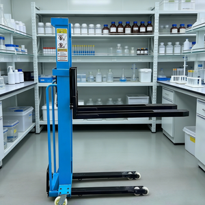 รถยก0.5 1ton แบบพกพา, รถยกด้วยตัวเองรถบรรทุกแบบกึ่งไฟฟ้ายกพาเลทเดินได้ - Product Image 1