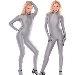 Nuevo mono informal de primavera transpirable de malla sólida de manga larga con cuello levantado de cintura alta ajustado con Control de barriga ajustado Sexy - Product Image 1