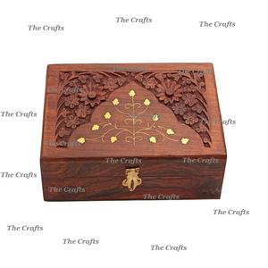 Bulk Wooden Jewelry <b>Box</b> In <b>Brown</b> Color Square Shape Designer Jewelry <b>Box</b> Cosmetic <b>Box</b> At Cheap Prices - Product Image 5