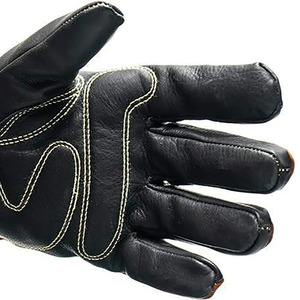Gants de soudage en cuir résistant à la chaleur, marron noir, antidérapants, flexibles, respirants, de protection, pour le travail en extérieur en hiver - Product Image 4