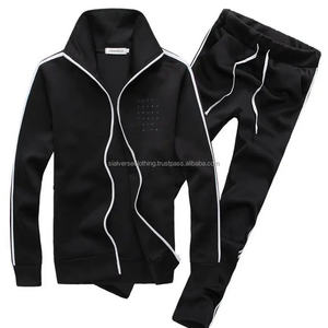 Vêtements de sport grande taille avec logo d'hiver personnalisable de haute qualité pour hommes, survêtement 2 pièces en polaire à fermeture éclair, dernier modèle respirant 100% coton - Product Image 3