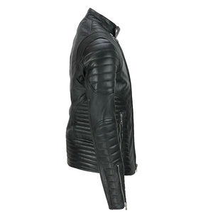 Veste décontractée en cuir de mouton pour homme, matelassée durable et coupe-vent, légère, style mode d'automne, fabriquée au Pakistan - Product Image 3