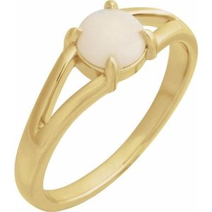 Stuller 14K Gold Platinum <b>Fine</b> Jewelry Dainty Cabochon <b>Ring</b> 72448:205P Pear Shape Bezel Setting Rhodium Plating Engagement Grs - Product Image 1