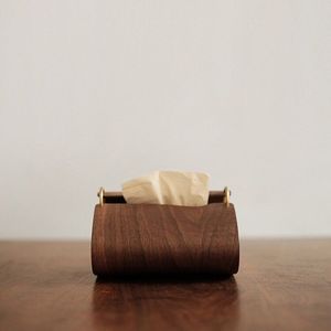 Boîte à mouchoirs en bois faite à la main avec une texture élégante adaptée aux tables basses, aux bureaux et à l'affichage de la salle à manger - Product Image 3