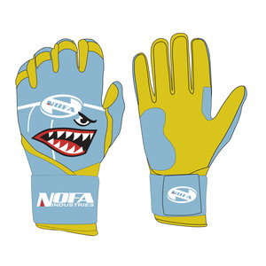 Guantes de Bateo de Cuero NOFA, Negros y Blancos, Acolchados, con Cierre de Hebilla, Ambidiestros, Unisex, para Adultos, Entrenamiento de Béisbol - Product Image 1