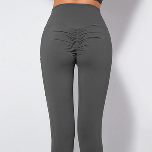 <b>Women</b> Yoga <b>Leggings</b> High Waist Fitness Running Gym Pants <b>Waterproof</b> Four-Way Stretch Breathable Spandex Polyester with OEM - Product Image 3