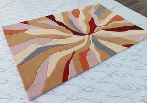 Alfombra con mechones afganos de diseño moderno, 100% lana fina, precio al por mayor, alfombra Floral con mechones a mano, Material de algodón de alta calidad - Product Image 6