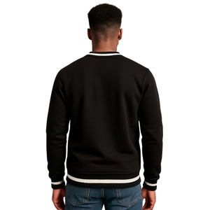 Groove Phi Groove Social Fellowship <b>Black</b> Crewneck <b>Sweatshirt</b> 100 Cotton Fleece Chenille Embroidery Greek Fraternity Apparel <b>Men</b> - Product Image 2