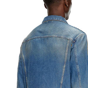 Boutonné à manches longues hommes poches avant Street Wear veste en jean noir Denim Cowboy Jeans veste pour garçons - Product Image 6
