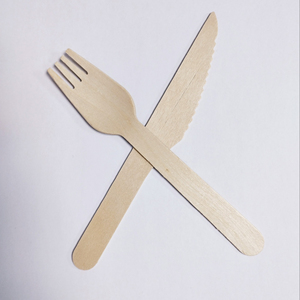 Wholesale Price Eco Friendly Disposable Wooden Cutlery Set Grade A Spoons, Forks, Knives 100% Natural Material Heat Resistant