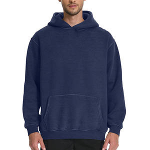 Sudadera con Capucha de Algodón Lavado al Ácido para Hombre, Diseño Sólido con Mangas Largas y Capucha, Ropa de Invierno Personalizada - Product Image 1