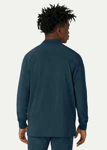 Traje de Bata elástico de manga larga con cuello en V para mujer, venta al por mayor, conjuntos de Jogger de enfermería, uniforme de Hospital ecológico para salón de belleza - Product Image 3