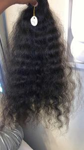 Wholesale Grade 12A Raw Indian Natural curly Human Hair Bundles 100% Full Cuticle Aligned Virgin Hair Machine Double weft hairs - Product Image 5