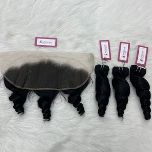 วิกผมดิบแบบหยิกหยักศกธรรมชาติ3มัดแบบ HD ด้านหน้า13*4มัดผมมนุษย์นุ่มในเวียดนาม - Product Image 1