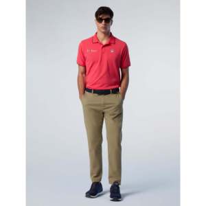 Colección North Sails AC38 Geranio para Polo de Manga Corta con Cuello a Rayas, Tejido Oxford Transpirable, Bordado de Alta Calidad ODM - Product Image 1