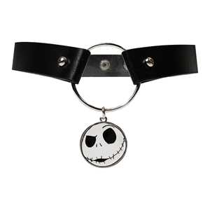 Colliers ras du cou ajustables en cuir avec breloques Jack Skellington de The Nightmare Before Christmas, lot de 150 unités, vente en gros, livraison gratuite - Product Image 1