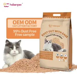 Ventes directes d'usine Cat Sand Saveurs personnalisées Litière agglomérante pour chat tofu