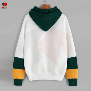 เสื้อฮู้ดผู้ชายแบบสั่งทำพิเศษ OEM และ ODM ดีไซน์หลายสีแบบต่อผ้า เสื้อฮู้ดแบบสวมหัวสำหรับฤดูหนาว ขายส่ง - Product Image 2