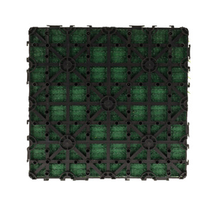 * OUTLET * 10 pezzi di piastrelle da giardino in plastica, 30x30x2,3 cm, pavimenti in erba artificiale per esterni, colore verde erba, - Product Image 4