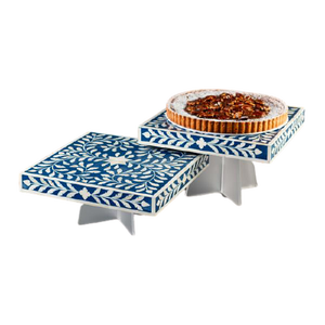 Support à gâteau classique de la collection Amira, incrustation naturelle de nacre, compatible four et lave-vaisselle, support à dessert, cadeau festif, élégant - Product Image 6