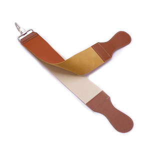 Genuine Leather Straight <b>Razor</b> Strop Durable Honing Strap for Blade Sharpening with Metal Hook Barber Sharpening Belt accessory - Product Image 4