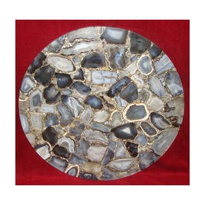 Handmade đá quý hiện đại đẹp hình tròn Agate phòng ăn bảng Top cho khách sạn & biệt thự sử dụng - Product Image 1