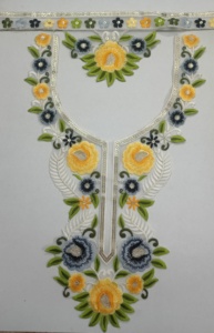 Elegante encaje de cuello de red con hilo y bordado de lentejuelas para ropa elegante, vestidos de saris, blusa, escote y vestidos Kurti - Product Image 2