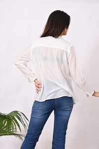 Women's Custom Lightweight Satin Cotton Long Sleeve Shirt Excellent Quality Casual Print Top for <b>Summer</b> Lace <b>Decoration</b> - Product Image 5