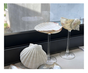 100% verres à vin de coquillage fabriqués à la main naturels, fabriqués au Vietnam, élégants verres à vin de coquillage - Product Image 1