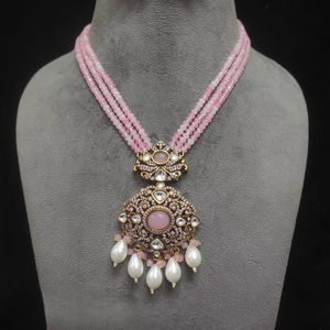 Ensemble de collier de créateur de luxe plaqué or polonais victorien avec boucles d'oreilles bijoux de mariée pour mariage et célébration de fête - Product Image 1