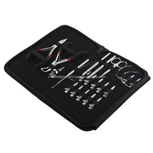 Juego de herramientas de extensión de pelo de acero inoxidable, juego de pinzas de cierre para abridor de cuentas de eslabones de anillo Micro - Product Image 1