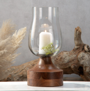 Portavelas de vidrio personalizado al por mayor con base de madera, hecho a mano, decoración colgante para exteriores, uso en el hogar, jardín, festivales y regalos. - Product Image 5