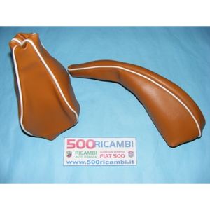 Kit FIAT 500 F L R avec pommeau de vitesse OCRA/BIANCO 5 vitesses, Cuffia Leva Cambio, Cuffia Freno a Mano pour le remplacement du pommeau de vitesse - Product Image 1