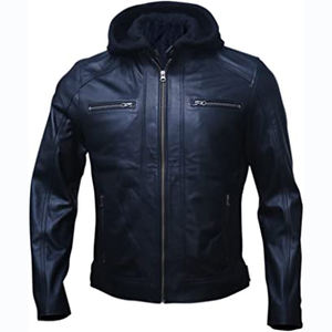 Chaqueta de cuero con logotipo bordado personalizado para hombre, cazadora de béisbol con logotipo bordado personalizado - Product Image 2