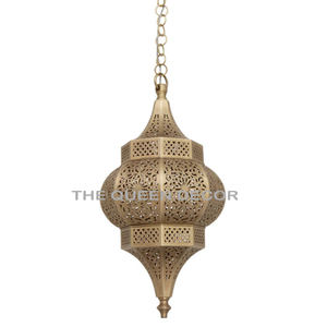 Elegante diseño moderno Aluminio Metal Forma única Chapado en oro Textura martillada Candelabros marroquíes Lámpara Iluminación Acento - Product Image 5