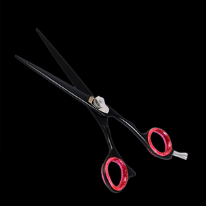 กรรไกรตัดผมสแตนเลสเคลือบสีดำสำหรับร้านเสริมสวย - Product Image 2