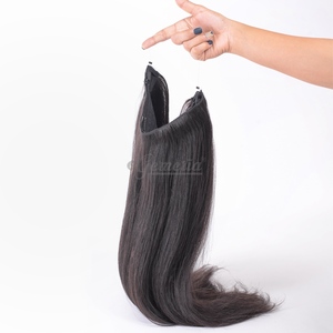 BEST HALO HAIR EXTENSIONS WITH ALIGNED CUTICLES 100% TOP SELLING HALO EXTENSIONS REAL HUMAN HAIR WIRE SUPPORTED HAIR EXTENSIONS