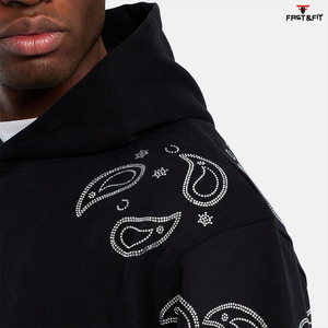 Sudadera con Capucha de Invierno Estilo Urbano para Hombre, Unisex, con Logotipo Personalizado Bordado y Pedrería, 100% Algodón Felpa - Product Image 6