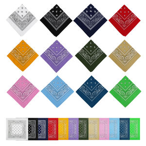 ผ้าเช็ดหน้าพิมพ์ลายผ้าโพกหัวสี่เหลี่ยมทำจากผ้าฝ้ายโพลีเอสเตอร์แฟชั่น - Product Image 1