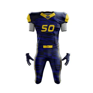 Uniforme de camiseta de fútbol americano de sarga de aparejos juveniles al por mayor, uniformes de fútbol americano de colores personalizados - Product Image 3