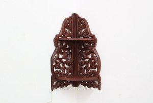 Soporte de esquina de madera estante de pared estantes de almacenamiento montados en la pared para el hogar hoteles sala de estar cocina baño accesorios de decoración del hogar - Product Image 2