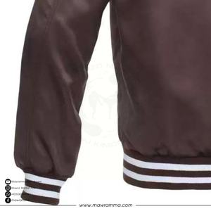 Veste bomber en satin patchwork formelle avec logo personnalisé, service OEM, broderie de haute qualité, vente en gros, impression, baseball pour hommes en plein air - Product Image 5