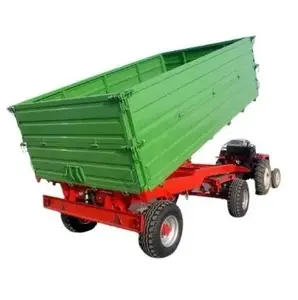 Gebruikte Farm Trekker Kipper Aanhangwagen Kantelende Dump Trailer 10ton Farm Trekker Hydraulische Tipping Trailer Te Koop