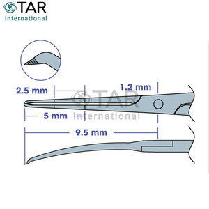 Pinzas de Capsulorrexis con Puntas de Acción Cruzada de 1.2 mm de Ancho de Pivote, Instrumentos Médicos Quirúrgicos Oftálmicos para Cirugía de Cataratas - Product Image 5