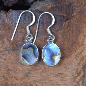 Haute qualité 925 argent Sterling ormeau coquille boucle d'oreille à la main ovale pierre précieuse crochet chrétien en gros bijoux cadeau pour - Product Image 4