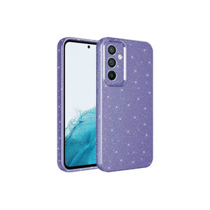 Coque de protection en silicone scintillante de luxe Netzy pour appareil photo Samsung Galaxy A54 14 Plus - Violet avec finition électrolytique - Product Image 2